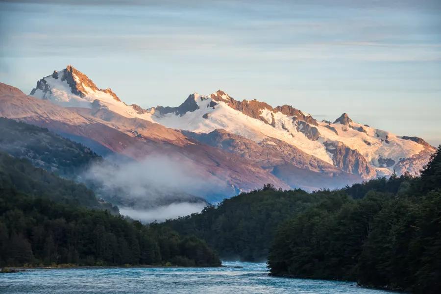View from the Patagonia Baker Lodge Chile fly fishing Patagonia Baker Lodge