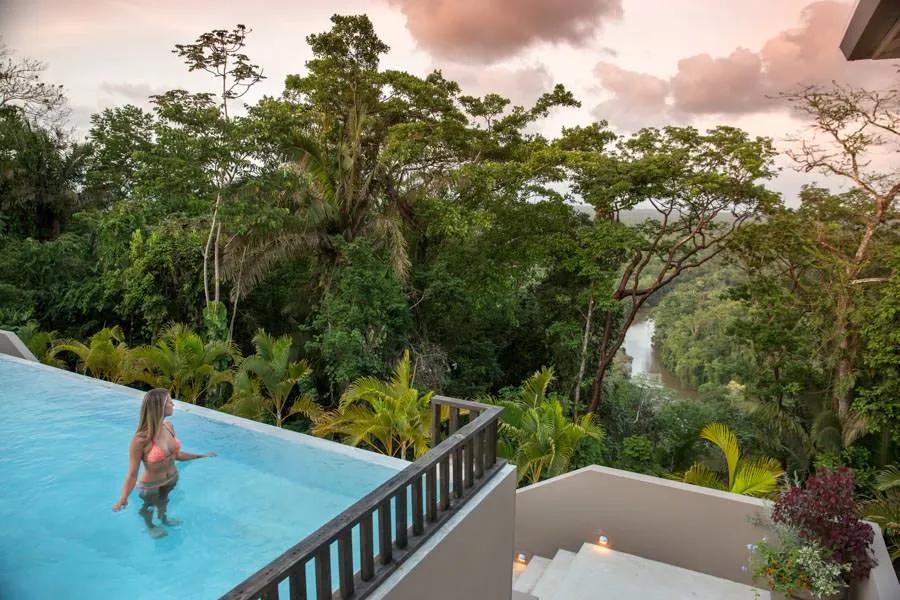 Infinity pool overlooking the jungle