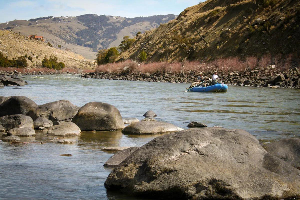 Yellowstone River fly fishing in April Yellowstone River fly fishing in April