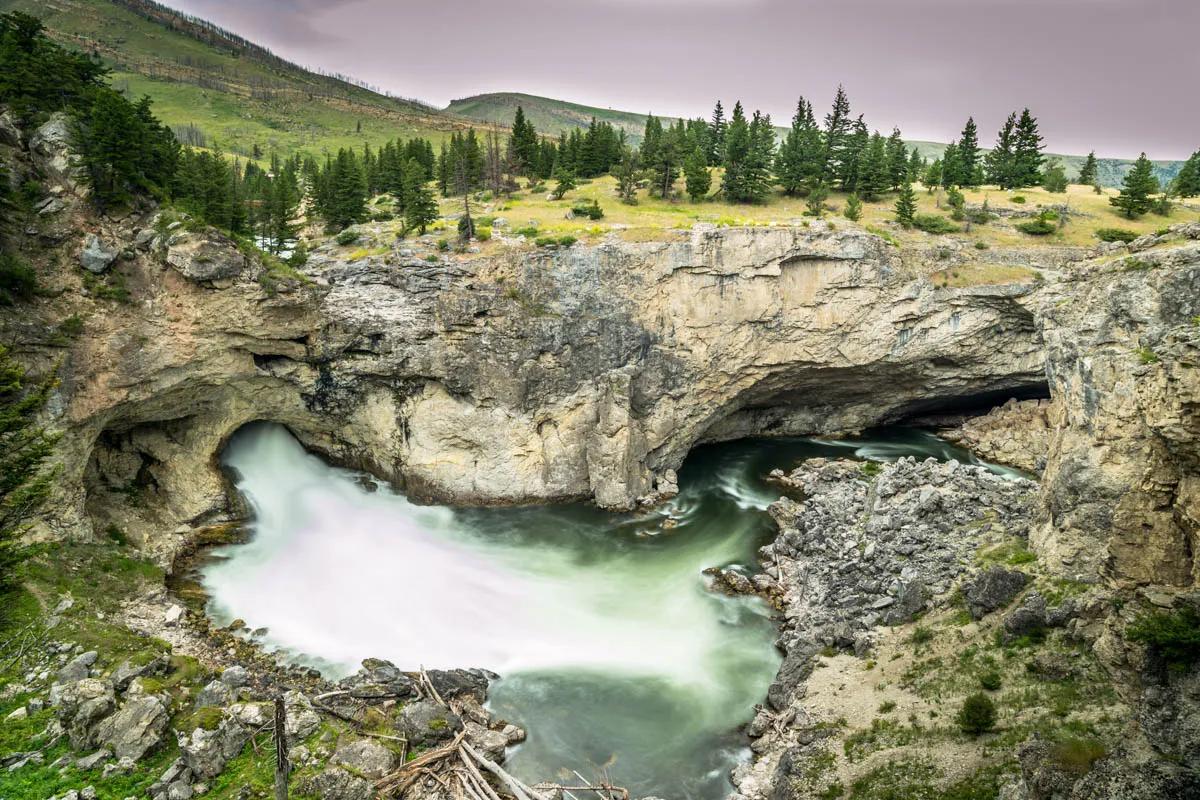 Natural Bridge is the dividing line for fishing in May when anglers should focus their efforts upstream of the falls