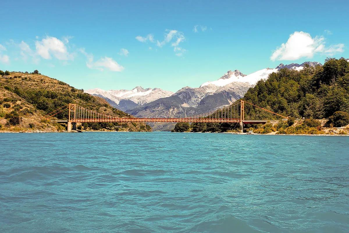 Hanging Bridge The Hanging Bridge on Lago Bertrand is reminiscent of San Francisco's Golden Gate Bridge