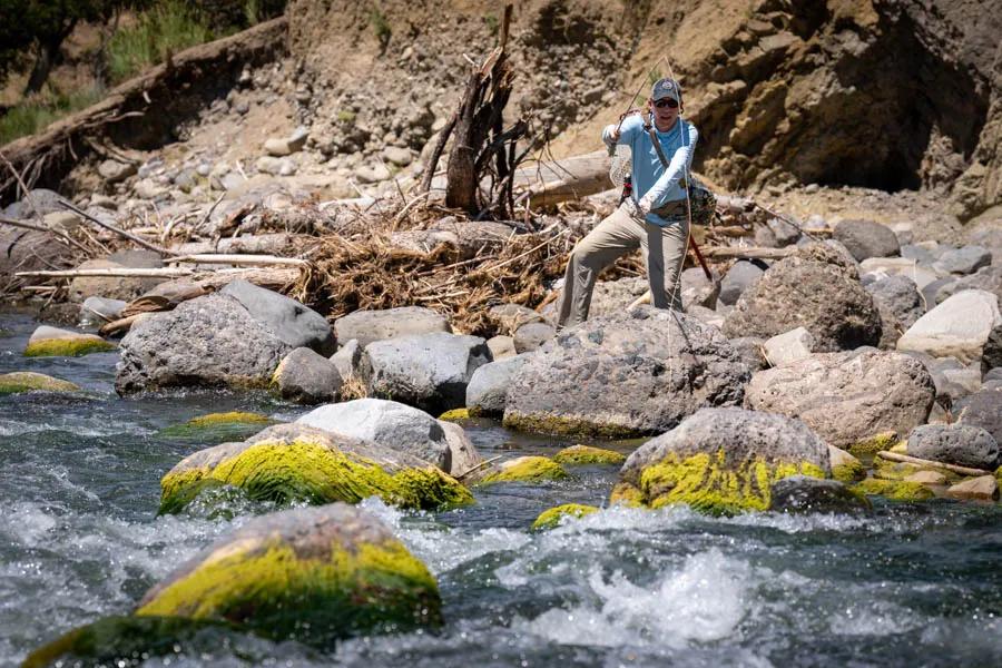 When you are fishing fast pocket water you are generally have enough action from the water and do not need to twitch your hopper.