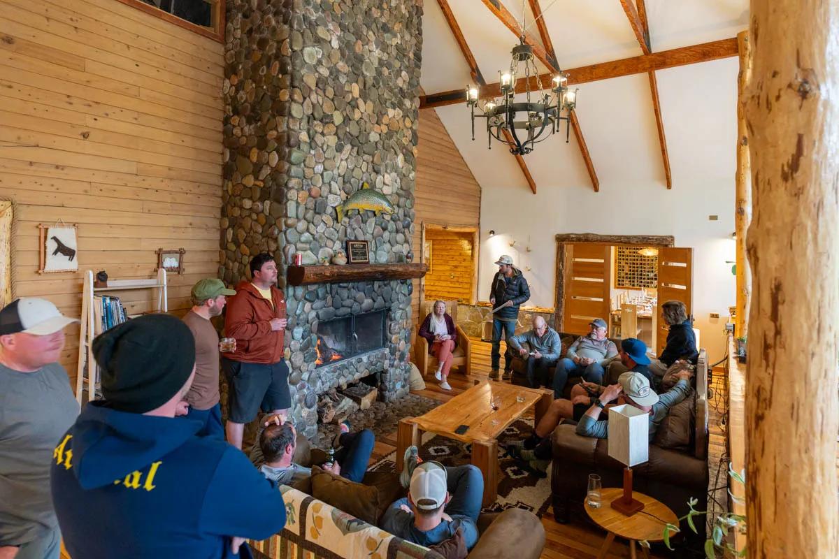 Collin hosts an evening meeting to review the next day's guide assignments and a Q&A session