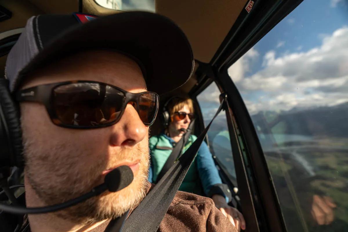 Ben Pierce and Christine Marozick take in the view of the Chilean backcountry.