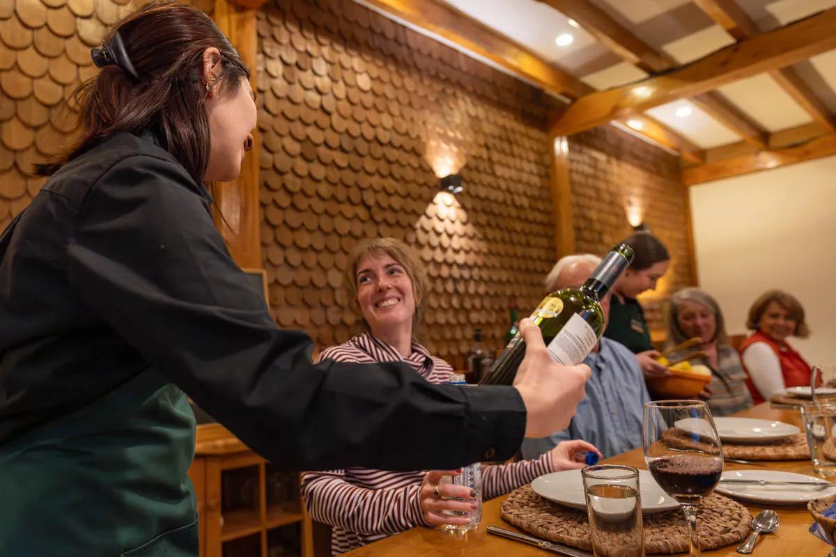 Chilean wines and local cuisine are always a treat when visiting Patagonia. Chilean wines and local cuisine are always a treat when visiting Patagonia.
