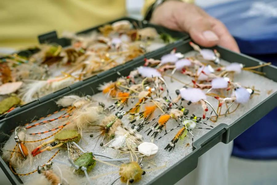 I generally bring 3 fly boxes for cuba with one filled with crab and large shrimp for permit, one for bonefish and then a streamer box for tarpon and other fish eating critters. For many of our guests on hosted trips we build a little fly kit from the shop before travelling.