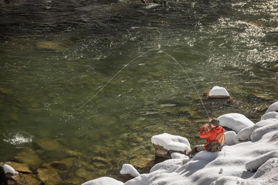 Fishing subsurface flies like weighted nymphs or fishing tight-line techniques can be very effective in winter.