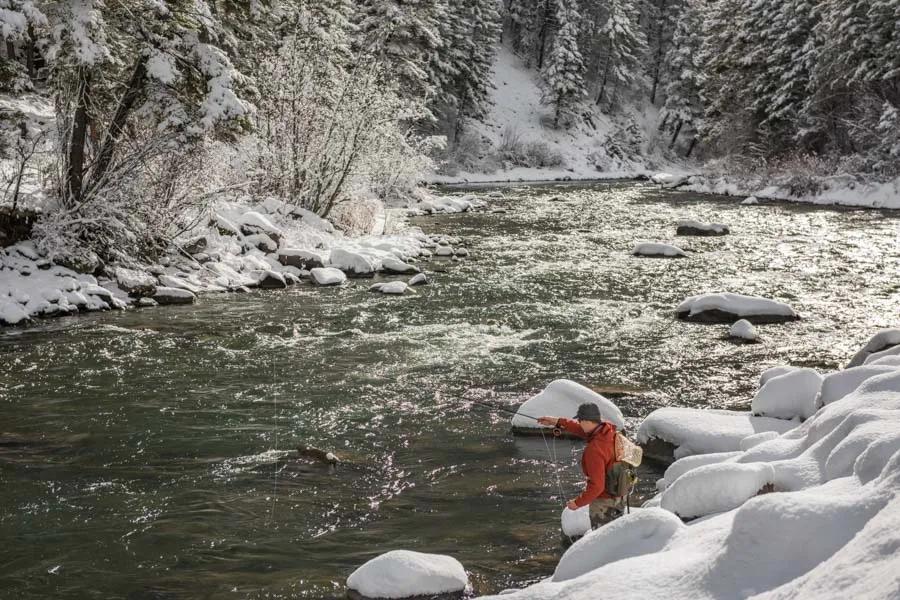 Fly fishing in winter provides solitude and a very unique experience.