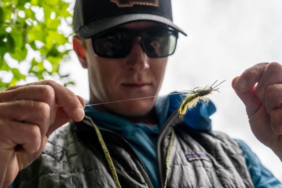 If you are fishing subsurface, always fish with two flies. This helps the flies sink faster and increases your offerings to any hungry trout. 