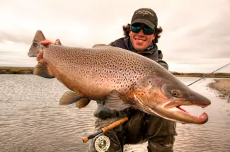 A trophy sea run brown trout from the Rio Grande.