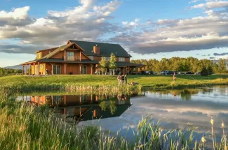 Practice your casting on the pond at Gallatin River Ranch