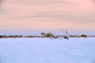 Saltwater flats fishing for bonefish