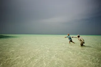 Casting to bonefish