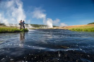 The Fire Hole river in Yellowstone National Park