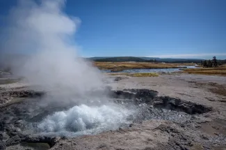 Yellowstone National Park Geyser