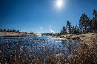 Hot springs on the Fire Hole river