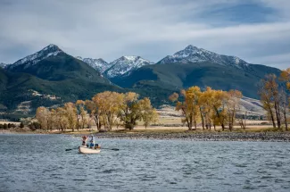 Fly Fishing and floating near Livingston Montana