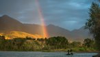 Fishing in the rain