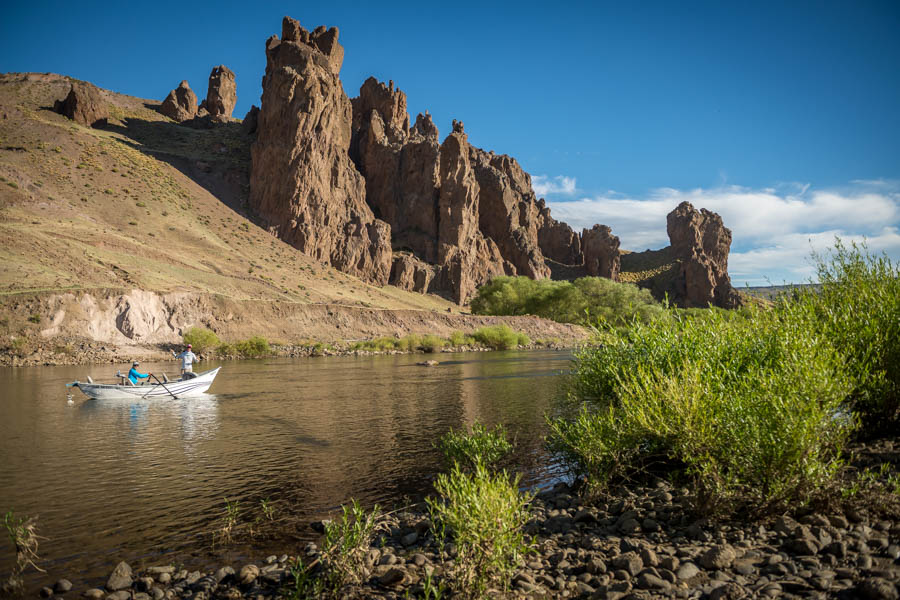 The Alumine River is home to extremely strong rainbows and browns that love to eat dries