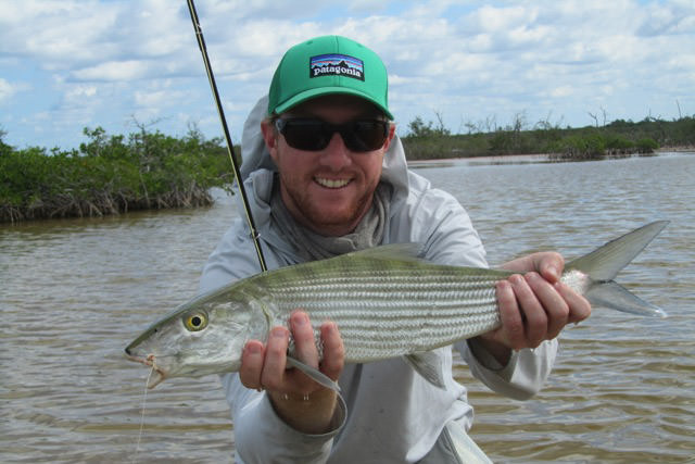 Wade fishing for Bones is very effective on the shallow flats