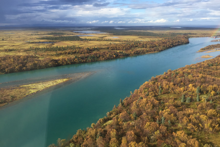 The massive Kvichak River is the outlet for Lake Iliamna