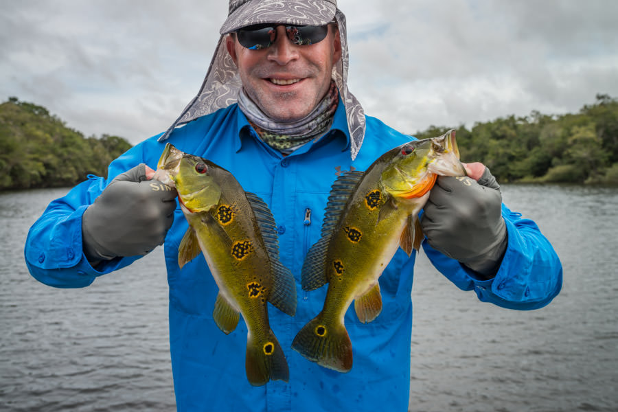 Chad Johns on with a pair of butterflies landed on day 2. Butterflies are hard fighting and in great abundance and proved a great sportfish on lighter tackle and poppers