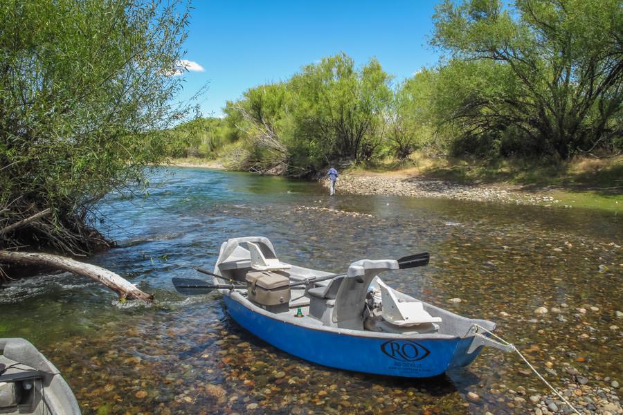 The Collon Cura has countless small side channels where anglers can get out of the boat to spot and stalk rising cruising trout