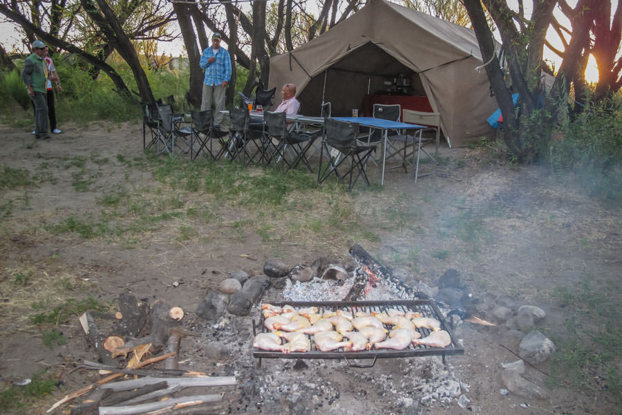 After a great day on the water evenings were spent in camp enjoying a full bar and great food