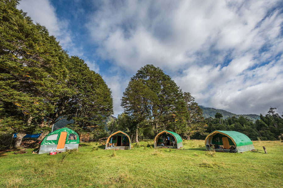 Luxury back country river camp