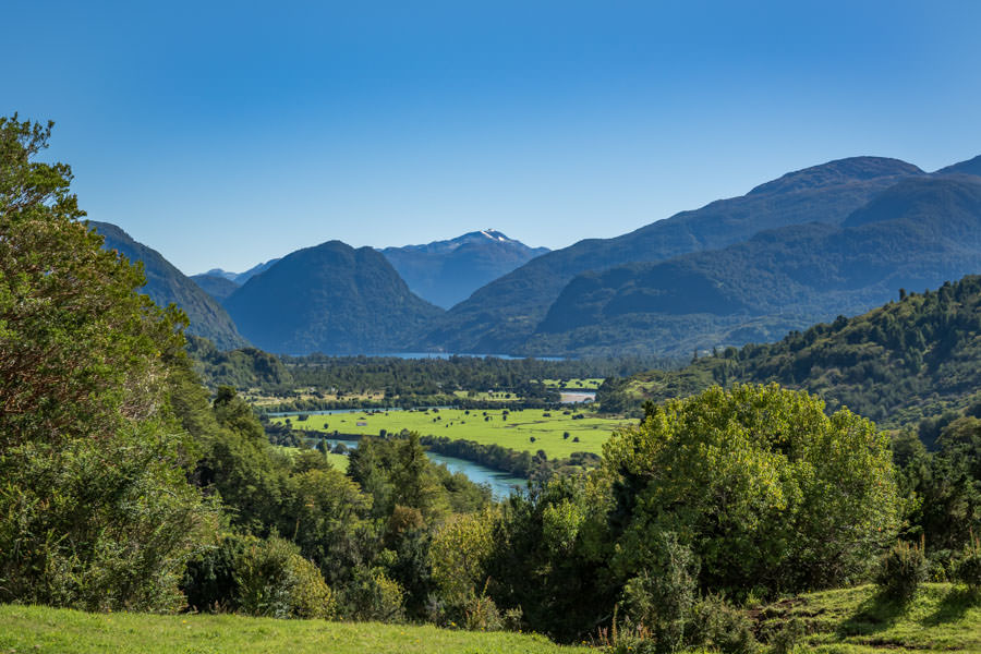 View of the lower valley on the ride in