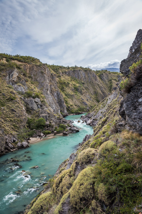 A steep hike out of the Chacabuco Canyon