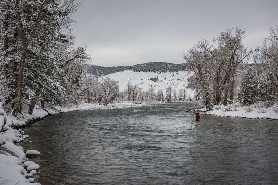 A spring snowstorm's gray weather can make for some good BWO hatches!