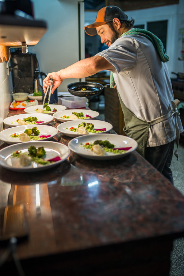 Chef "Pinky" working his magic in the kitchen at El Encuentro. Pinky's culinary imagination knows no bounds - a truly gifted artist!