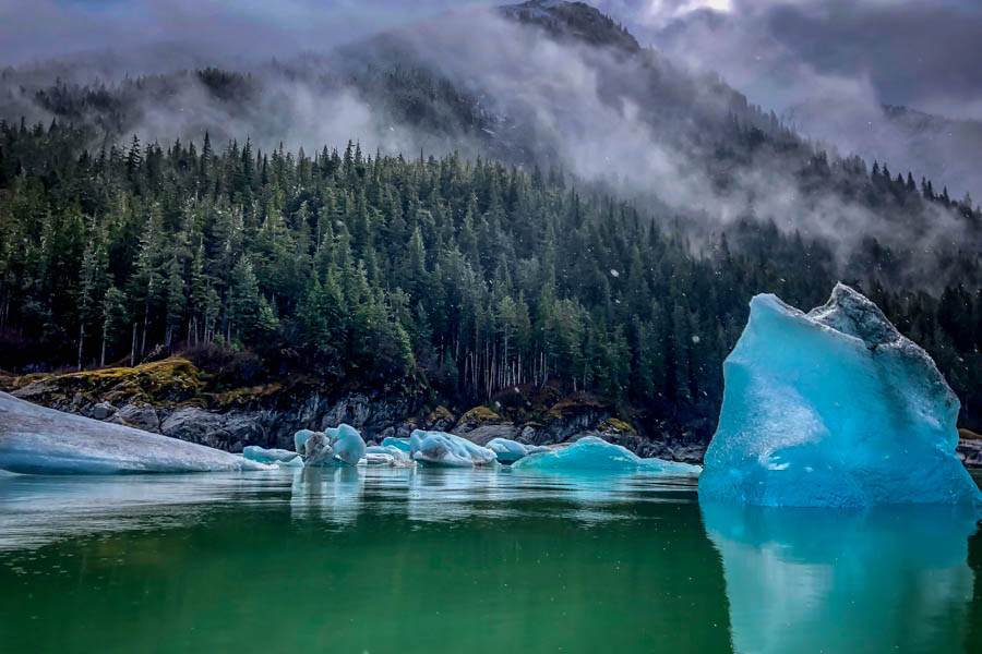 Exploring glaciers and ice bergs en route to the fishing grounds, just part of the adventure!