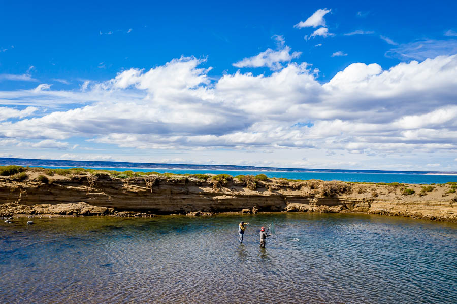 "Located approximately 200 yards upstream of the lake this pool is nothing short of amazing. It’s only a short walk from the lodge. As you approach the pool you can see the river teaming with massive rainbows."